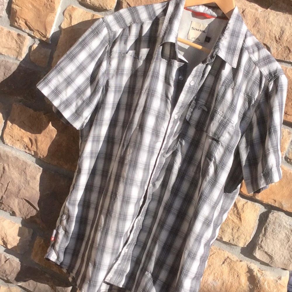 Stylish Gray Plaid Men's Shirt